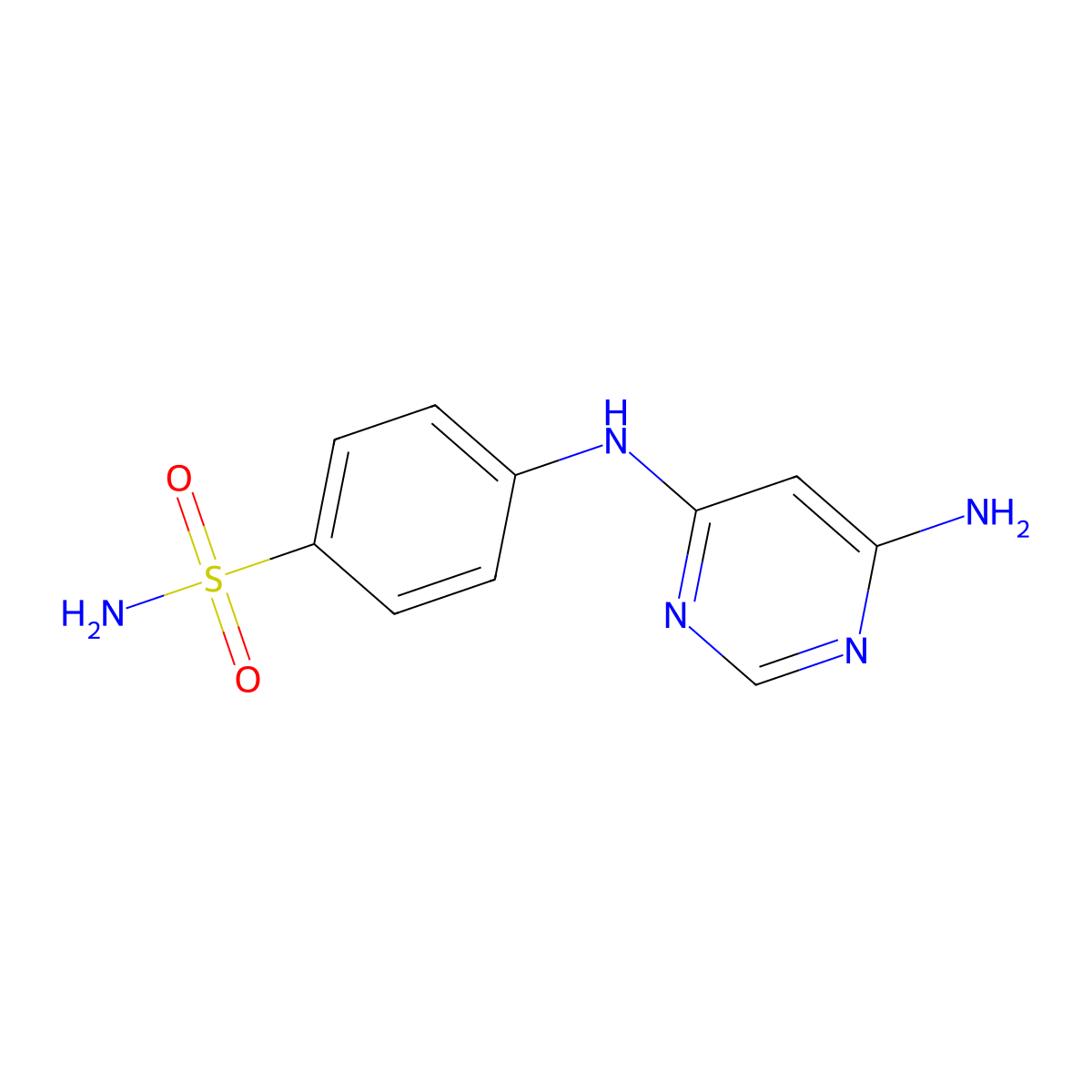 4-((6-Amino-4-Pyrimidinyl)Amino)Benzenesulfonamide molecular structure, CAS 400611-95-2