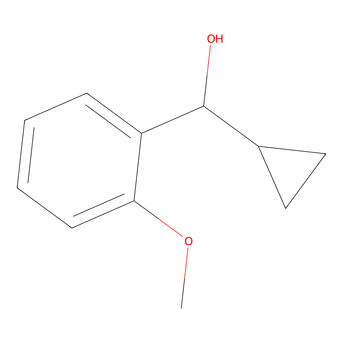 (Cyclopropyl) (2-methoxyphenyl)methanol molecular structure, CAS 400613-89-0