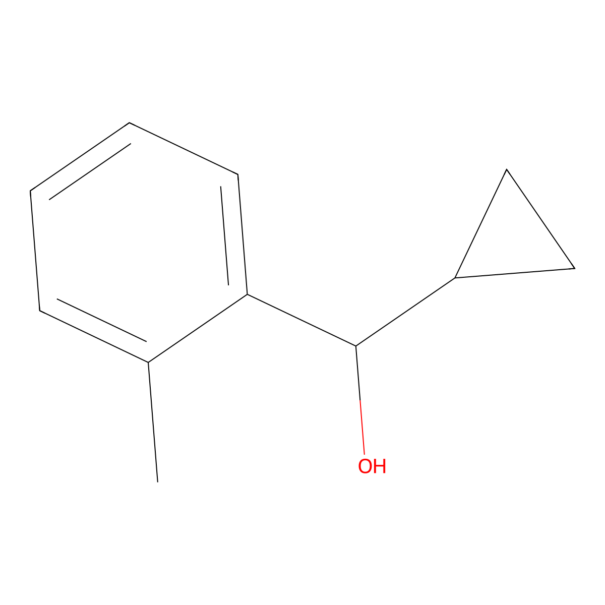 Cyclopropyl (2-methylphenyl)methanol molecular structure, CAS 400613-95-8