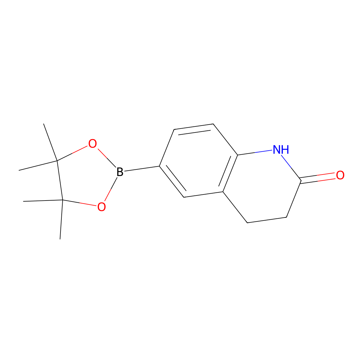3,4-Dihydro-6-(4,4,5,5-tetramethyl-1,3,2-dioxaborolan-2-yl)quinolin-2(1H)-one molecular structure, CAS 400620-72-6