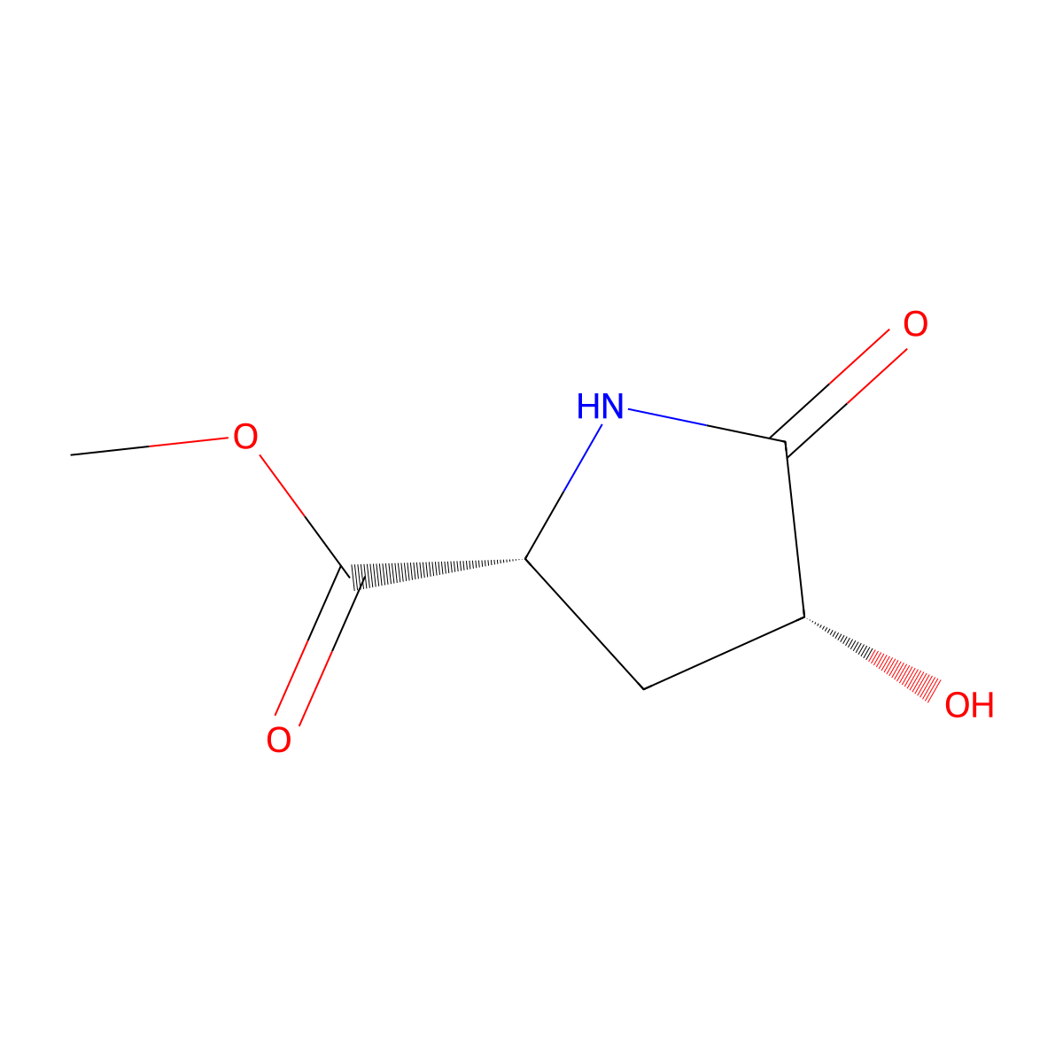 (2R,4R)-Methyl 4-hydroxy-5-oxopyrrolidine-2-carboxylate molecular structure, CAS 400626-58-6