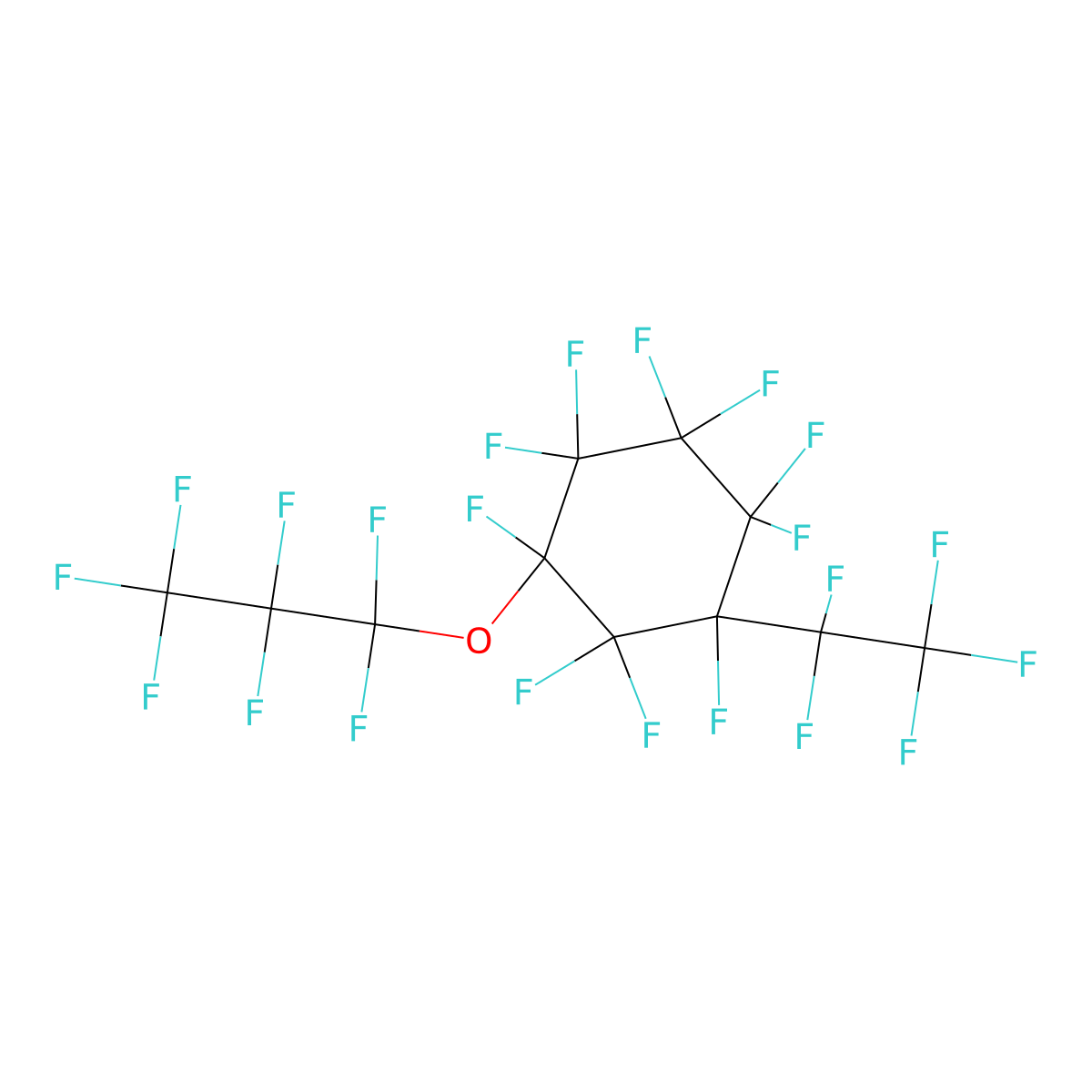 Perfluoro-1-ethyl-3-propoxycyclohexane molecular structure, CAS 400626-82-6