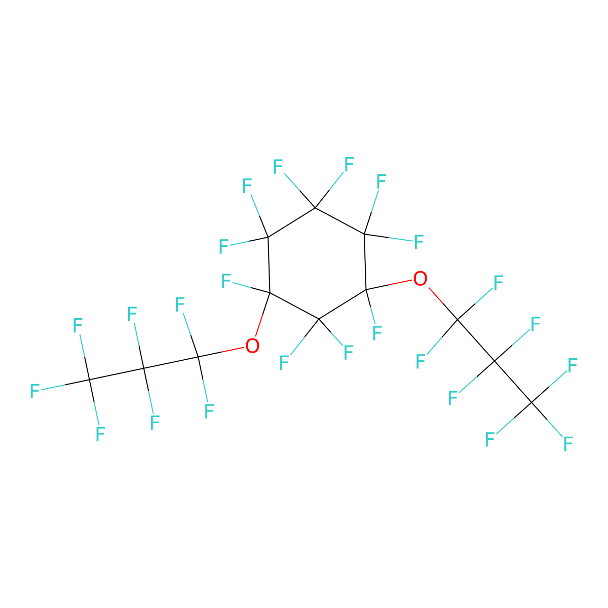 Perfluoro(1,3-dipropoxycyclohexane) molecular structure, CAS 400626-83-7