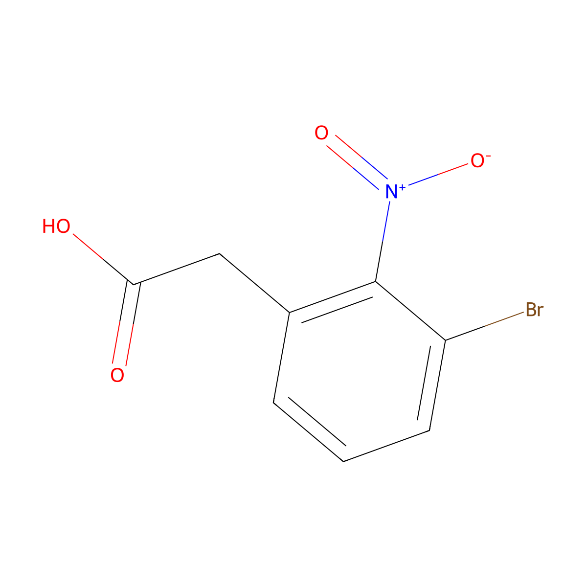 2-(3-Bromo-2-nitrophenyl)acetic acid molecular structure, CAS 400629-31-4