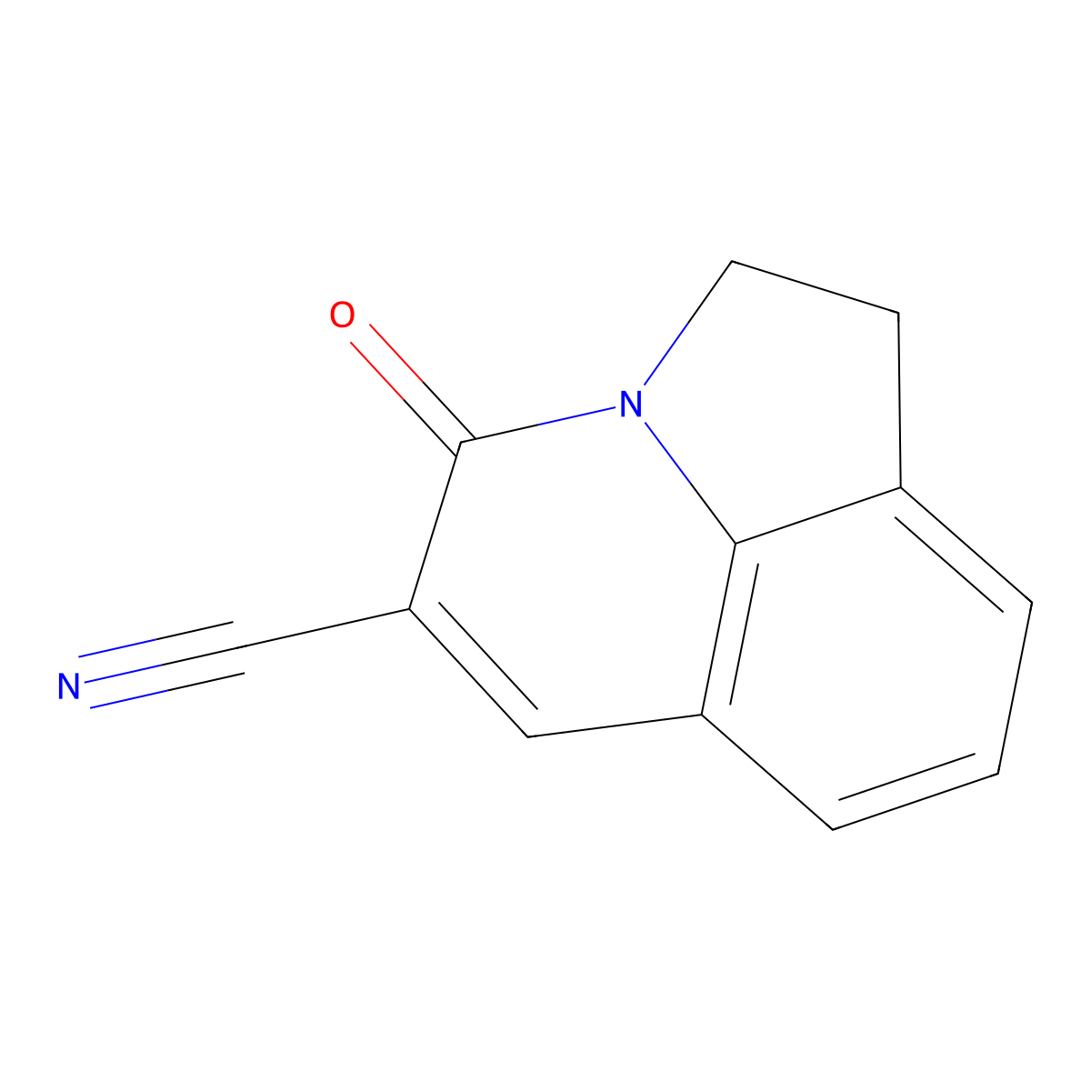 4-oxo-1,2-dihydro-4H-pyrrolo[3,2,1-ij]quinoline-5-carbonitrile molecular structure, CAS 400631-25-6