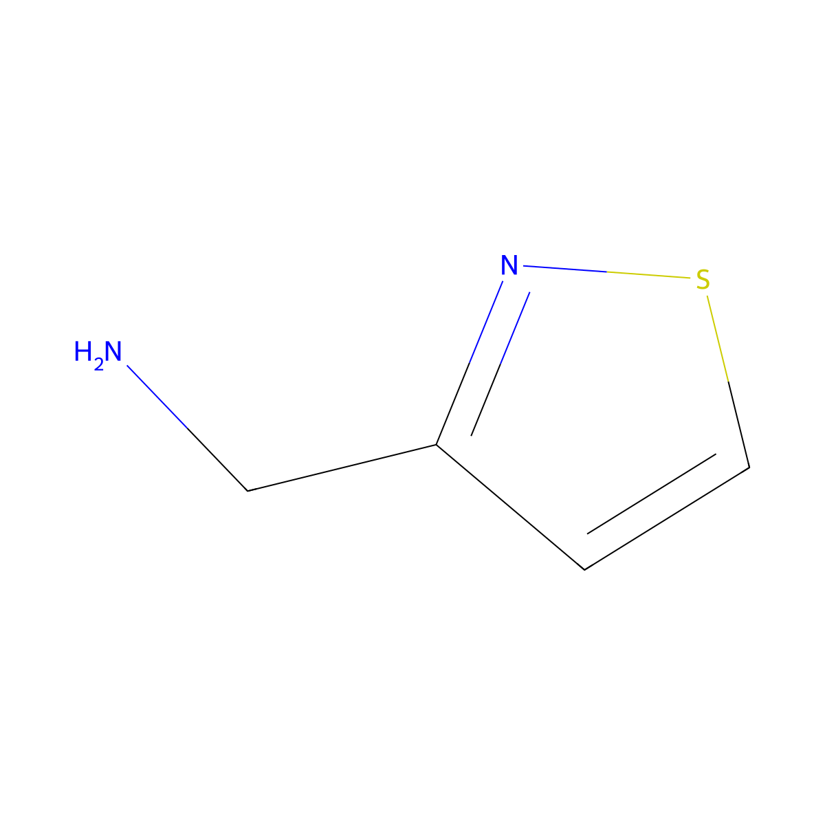 (1,2-Thiazol-3-yl)methanamine molecular structure, CAS 40064-68-4
