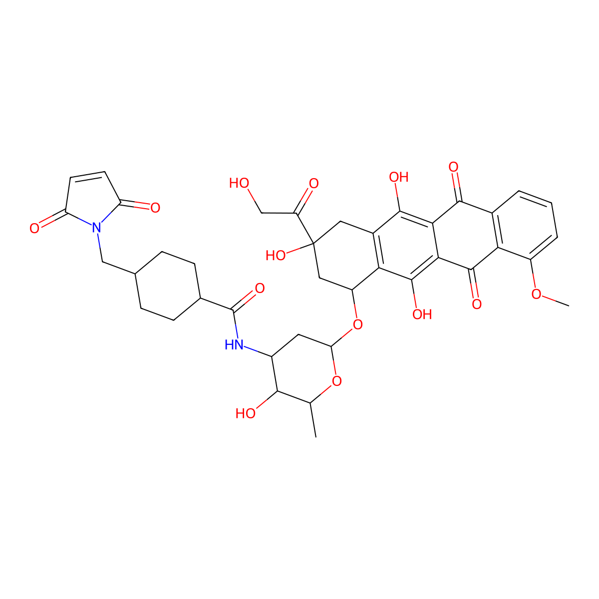 Doxorubicin-SMCC molecular structure, CAS 400647-59-8