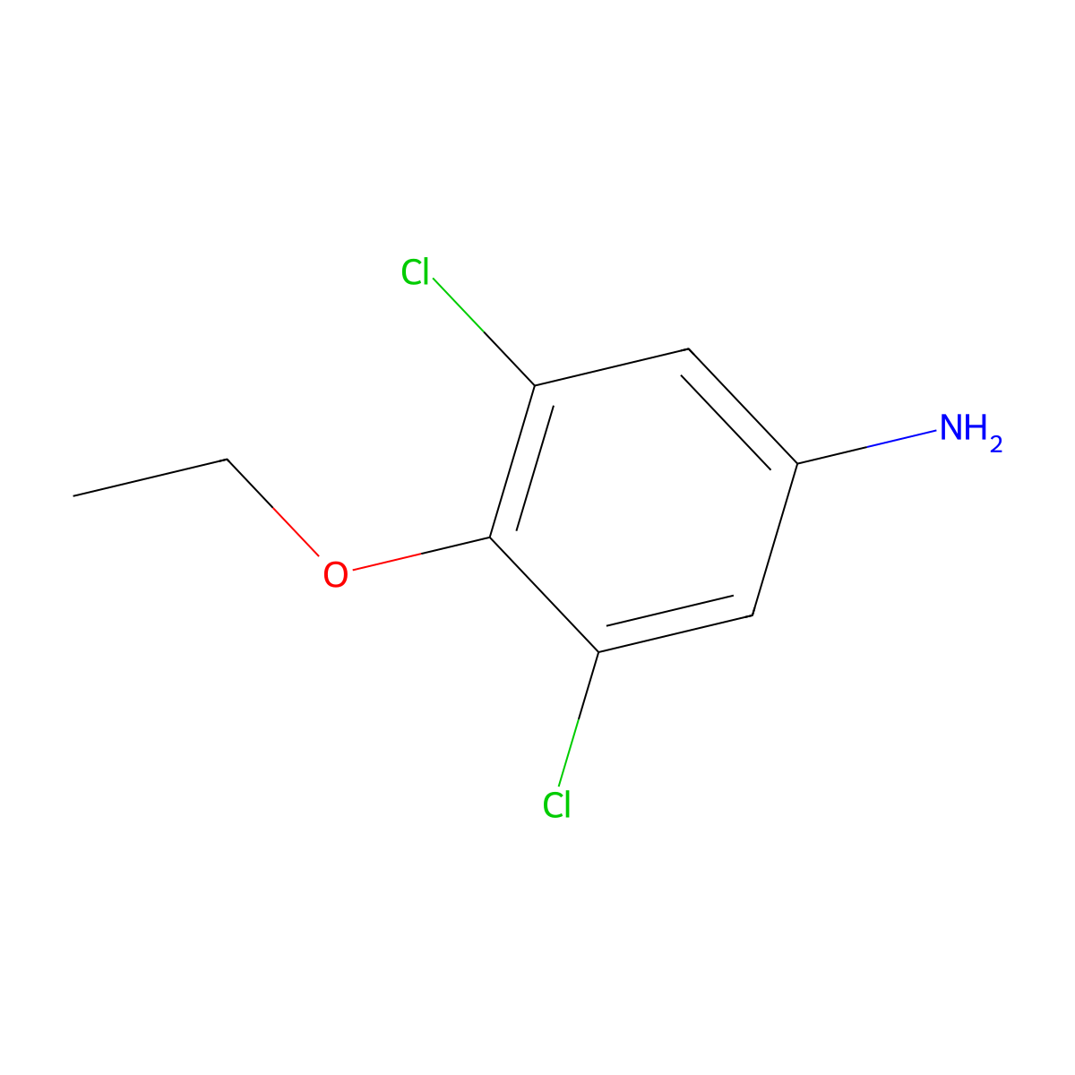 3,5-Dichloro-4-ethoxyaniline molecular structure, CAS 40067-22-9