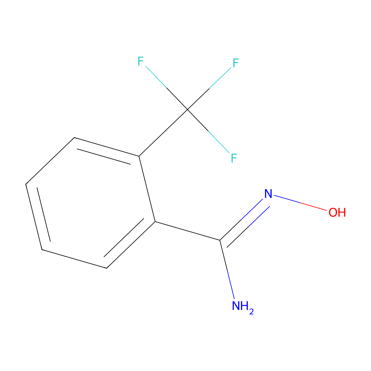2-(Trifluoromethyl)benzamidoxime molecular structure, CAS 40067-66-1