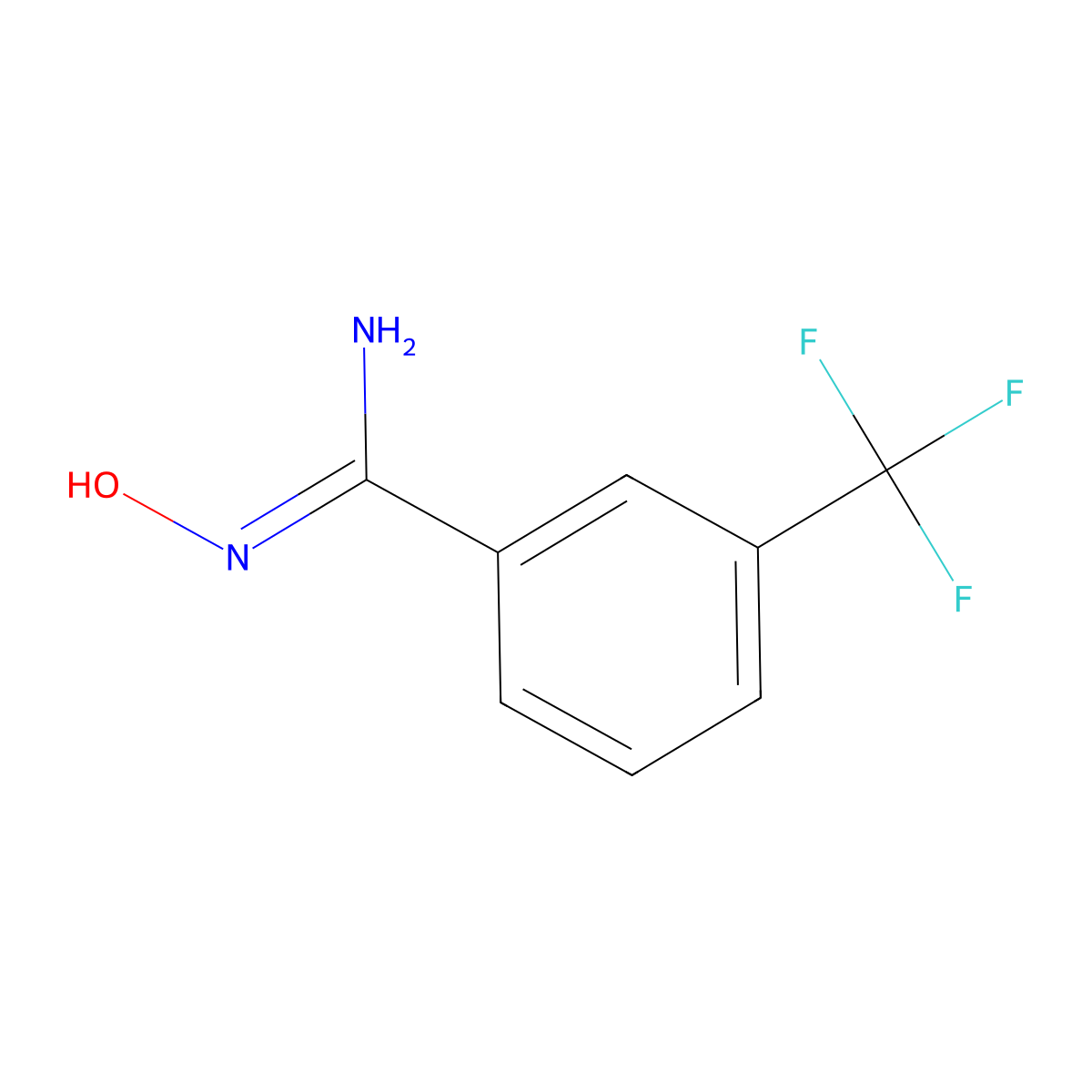 N'-hydroxy-3-(trifluoromethyl)benzamidine molecular structure, CAS 40067-80-9