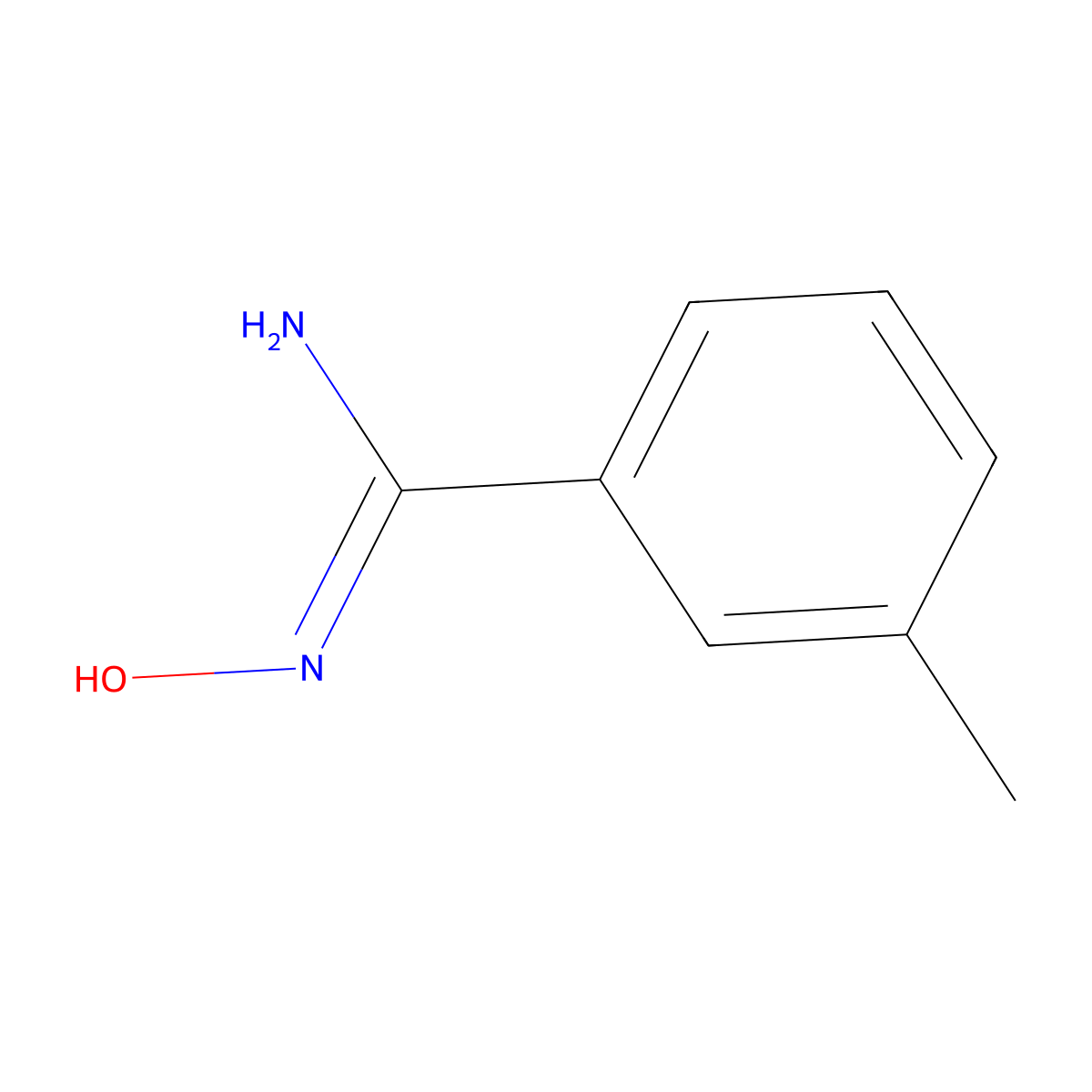 N'-Hydroxy-3-methylbenzenecarboximidamide molecular structure, CAS 40067-82-1