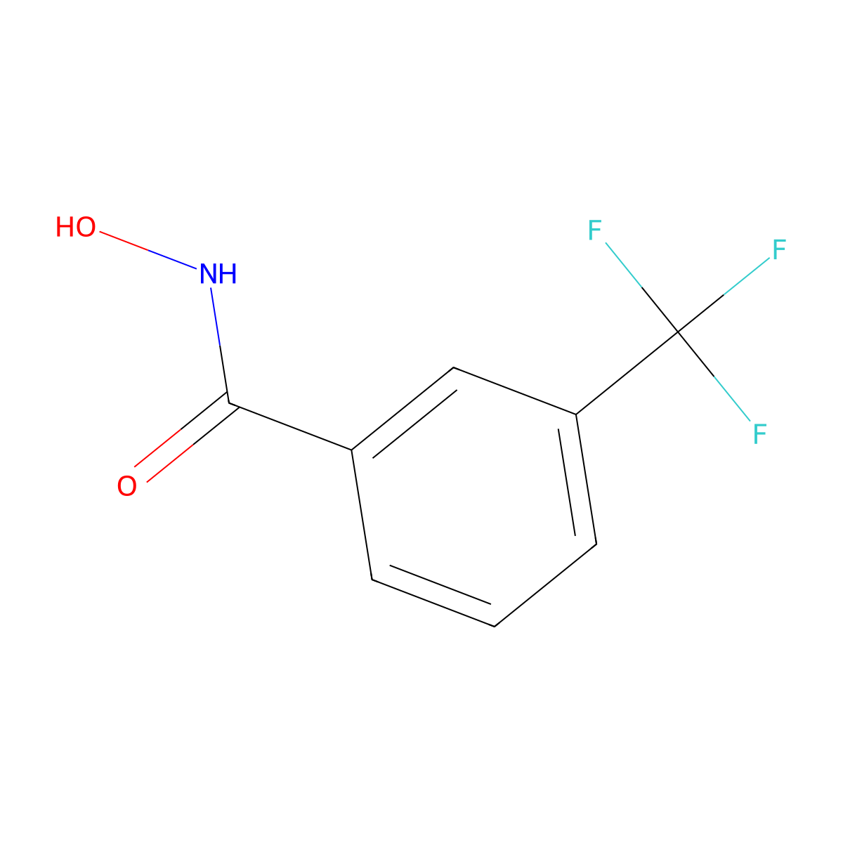 N-hydroxy-3-(trifluoromethyl)benzamide molecular structure, CAS 40069-06-5