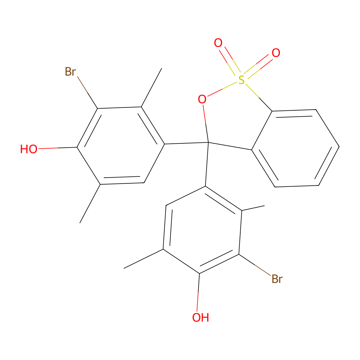 Bromoxylenol blue molecular structure, CAS 40070-59-5