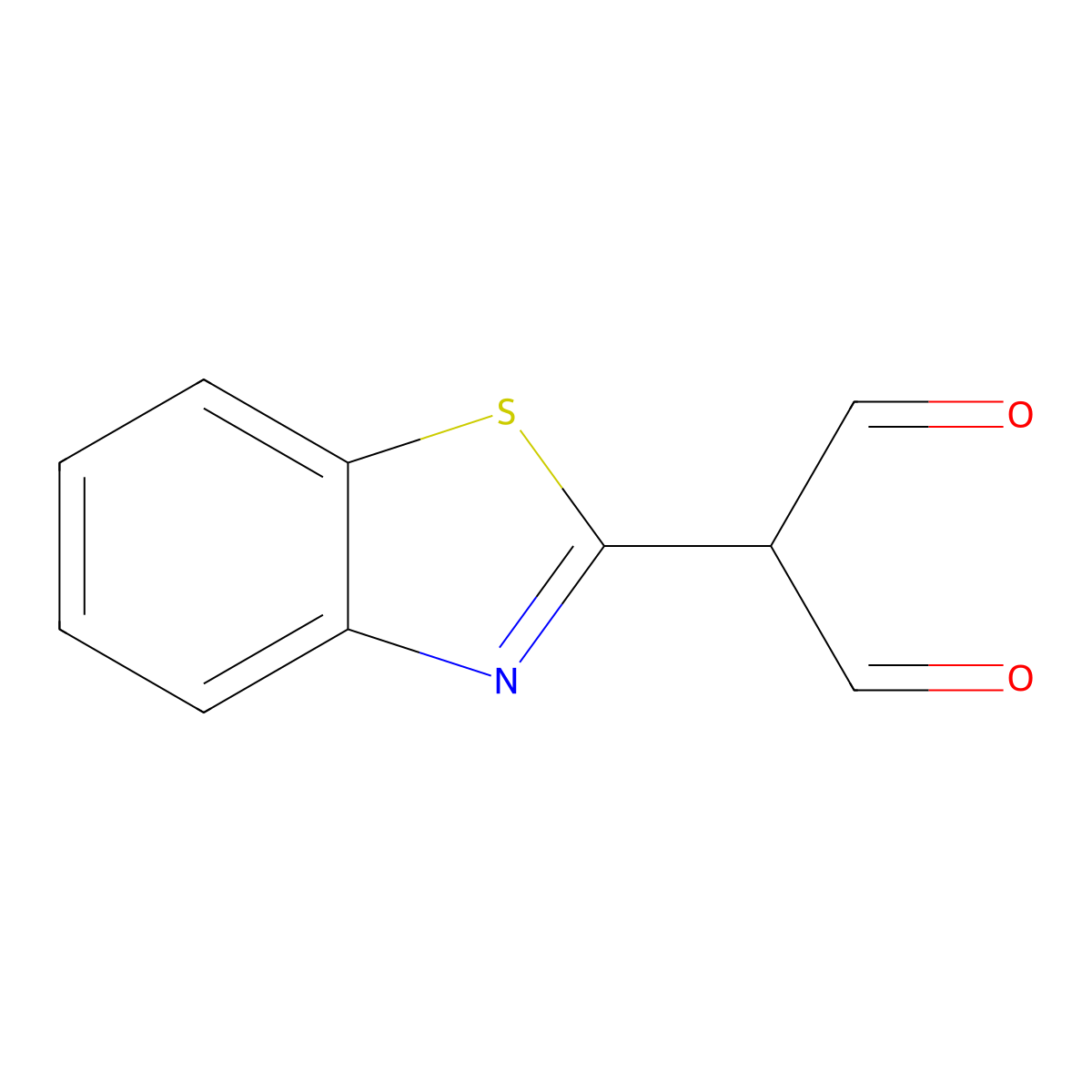 2-(1,3-Benzothiazol-2-yl)propanedial molecular structure, CAS 40070-83-5