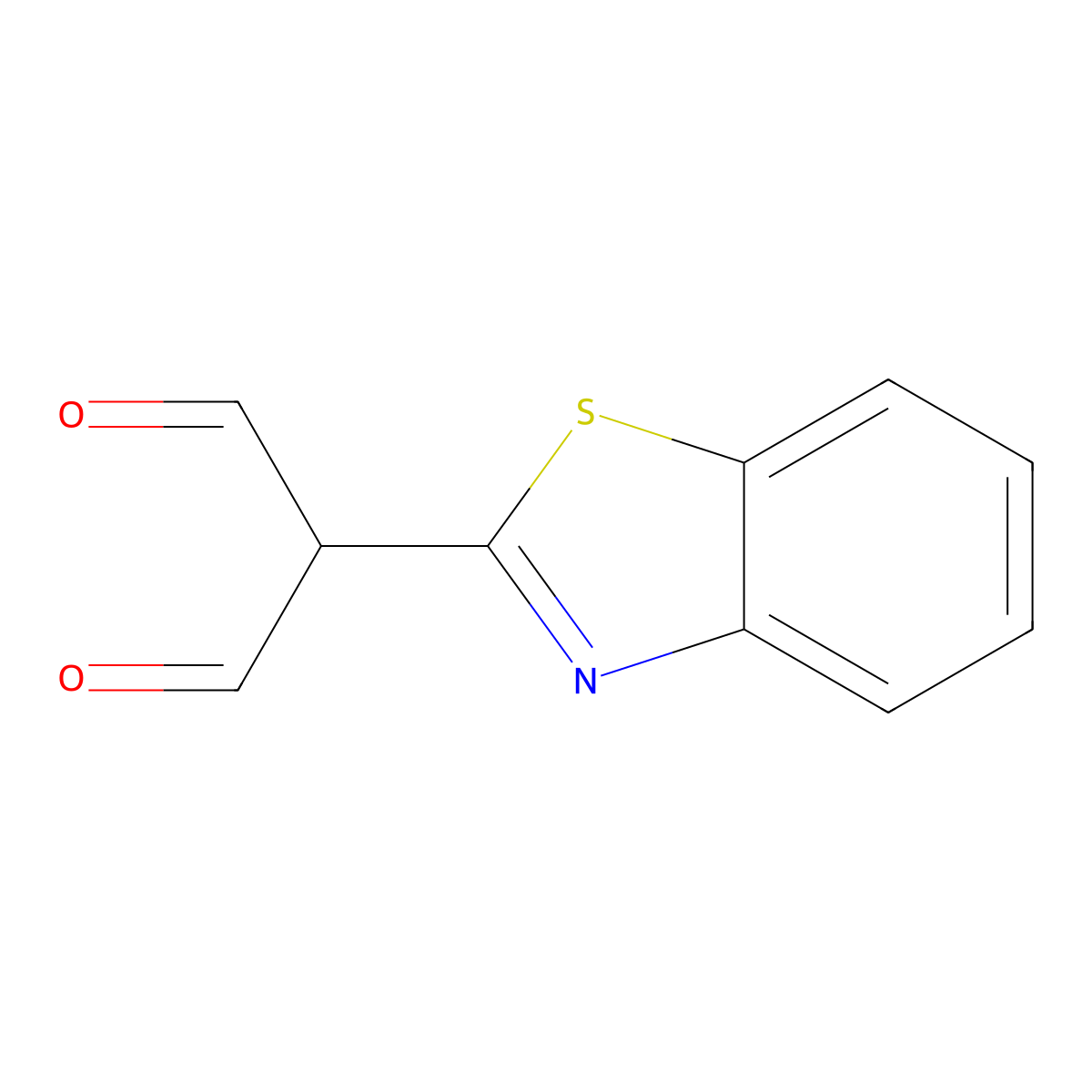2-(1,3-Benzothiazol-2-yl)propanedial molecular structure, CAS 40070-83-5