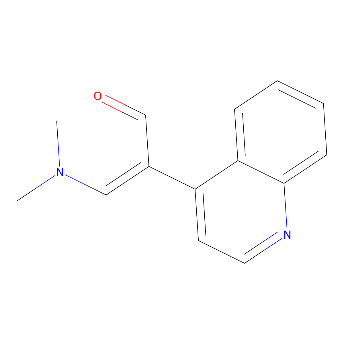 I+/--[(Dimethylamino)methylene]-4-quinolineacetaldehyde molecular structure, CAS 40070-85-7