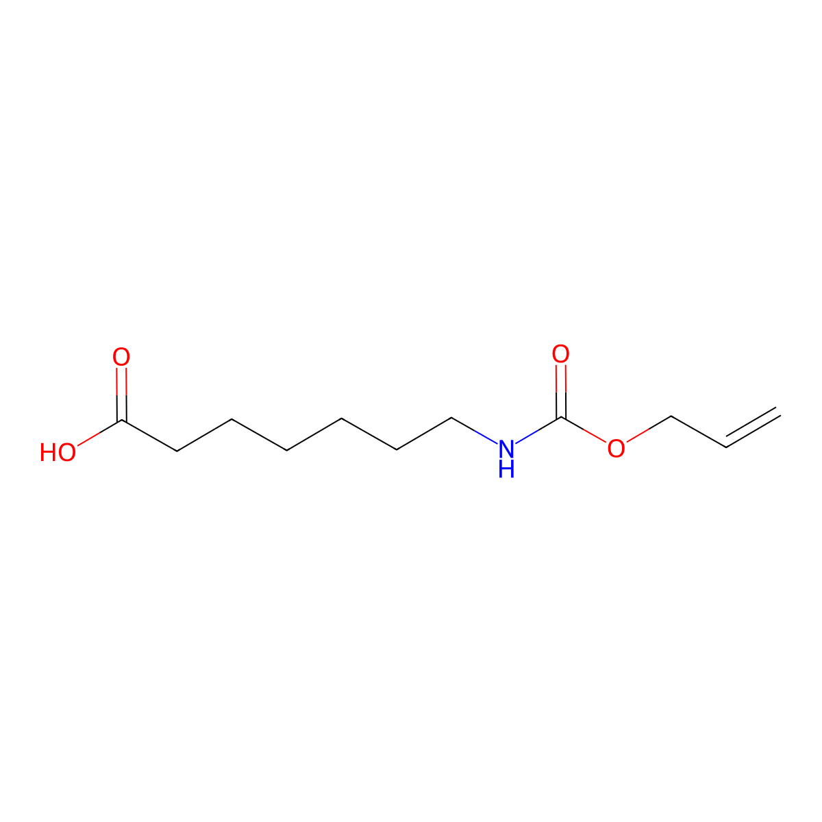 7-(Allyloxycarbonylamino)heptanoic acid molecular structure, CAS 400707-99-5