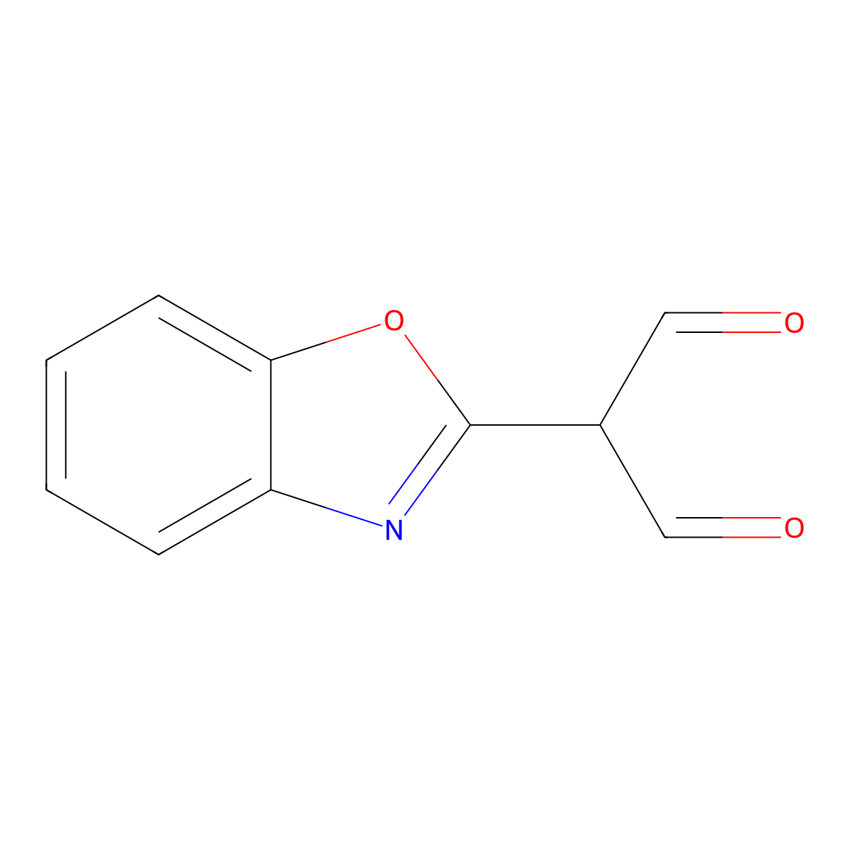 2-(2-Benzoxazolyl)malondialdehyde molecular structure, CAS 40071-07-6