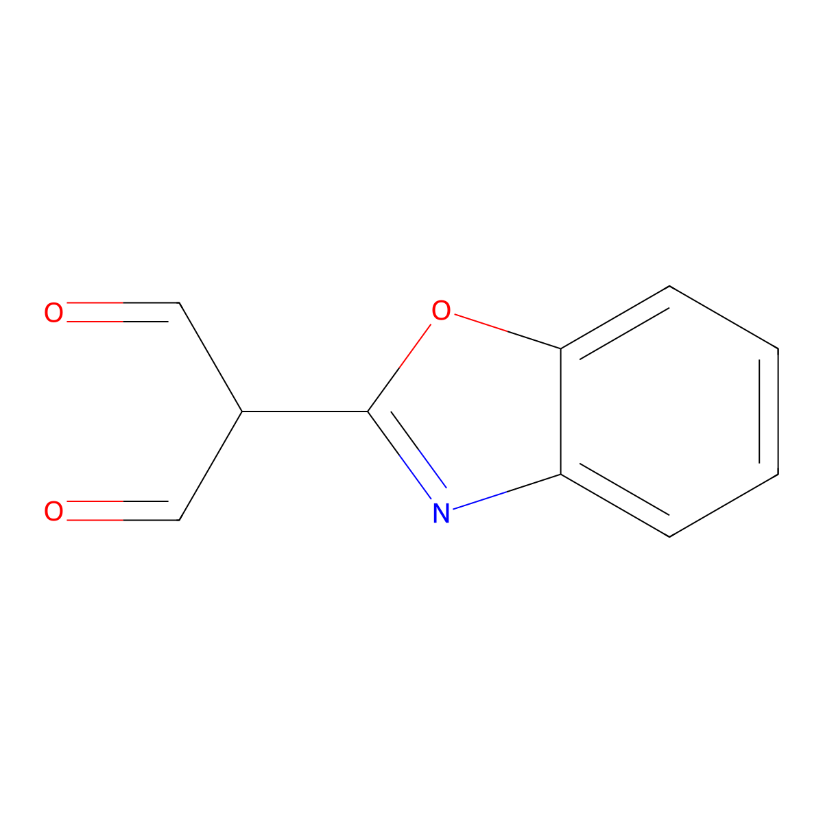 2-(2-Benzoxazolyl)malondialdehyde molecular structure, CAS 40071-07-6