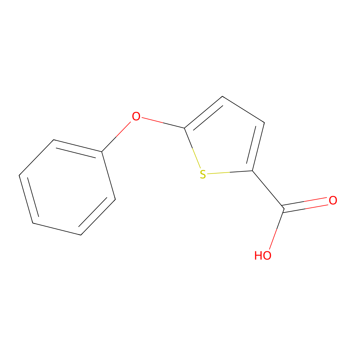 5-Phenoxythiophene-2-carboxylic acid molecular structure, CAS 400715-46-0