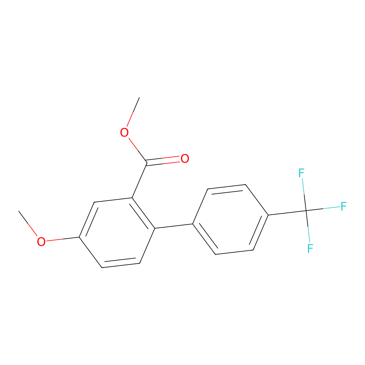 4-Methoxy-4'-(trifluoromethyl)biphenyl-2-carboxylic acid methyl ester molecular structure, CAS 400727-13-1