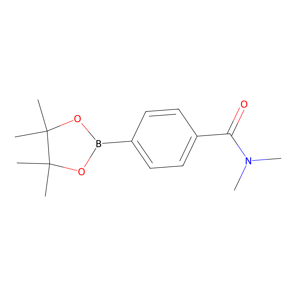 N,N-dimethyl-4-(4,4,5,5-tetramethyl-1,3,2-dioxaborolan-2-yl)benzamide molecular structure, CAS 400727-57-3