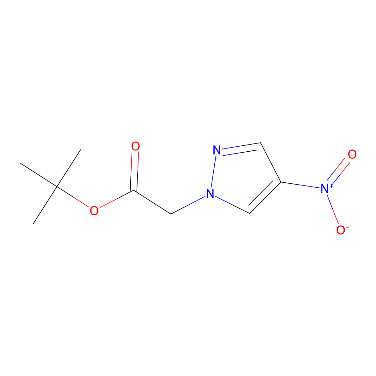 tert-Butyl 2-(4-nitro-1H-pyrazol-1-yl)acetate molecular structure, CAS 400727-74-4