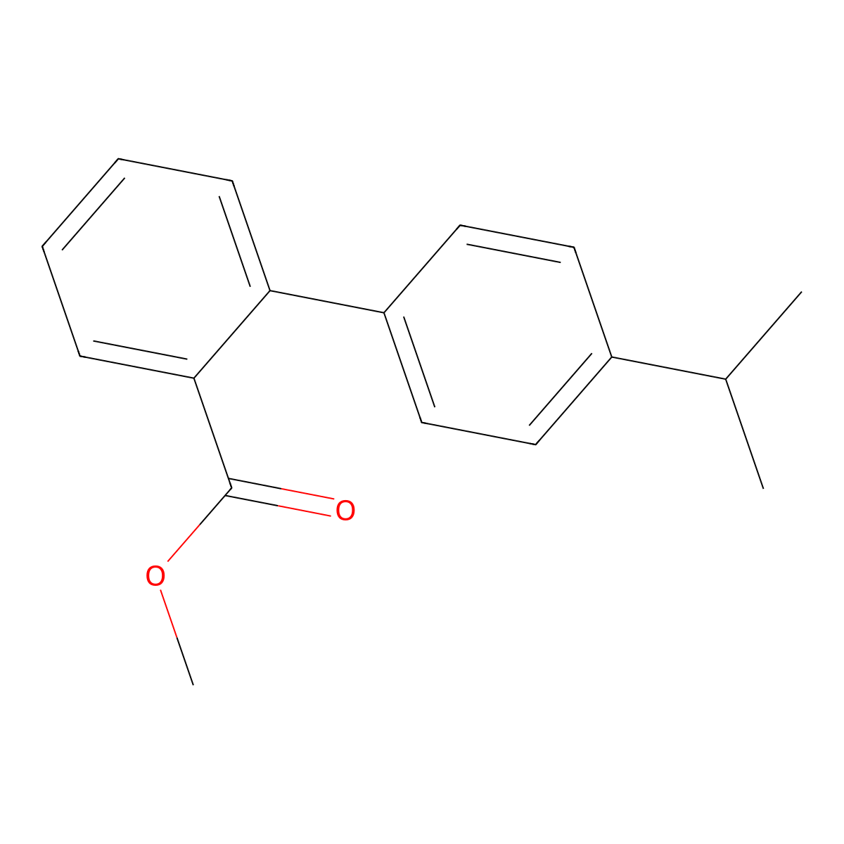 Methyl 4'-isopropyl-1,1'-biphenyl-2-carboxylate molecular structure, CAS 400727-79-9