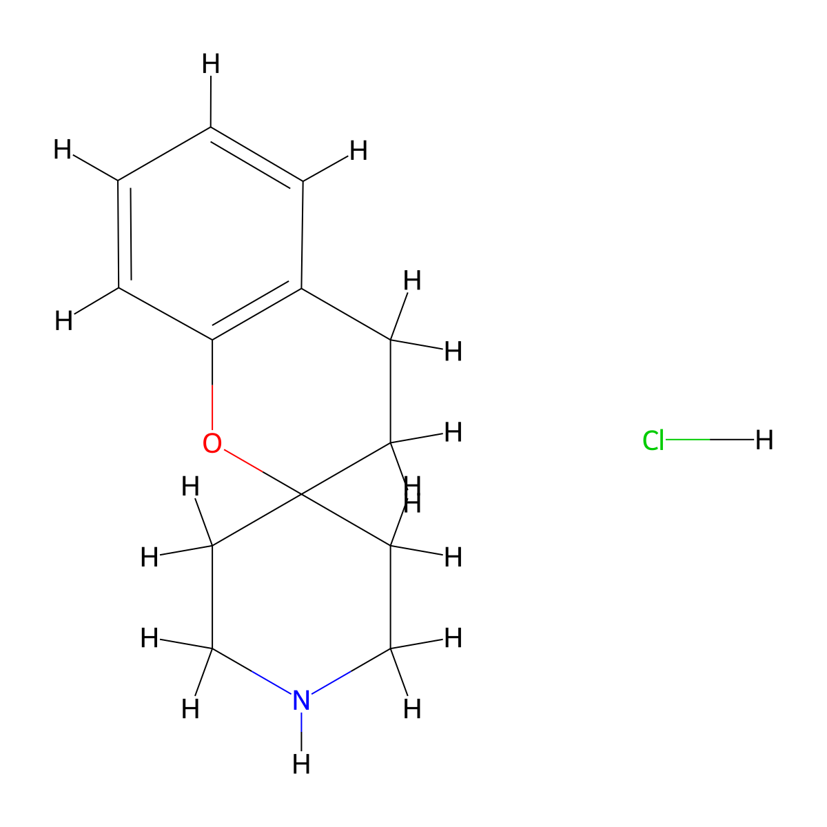 3,4-Dihydrospiro[1-benzopyran-2,4'-piperidine] hydrochloride molecular structure, CAS 400729-14-8