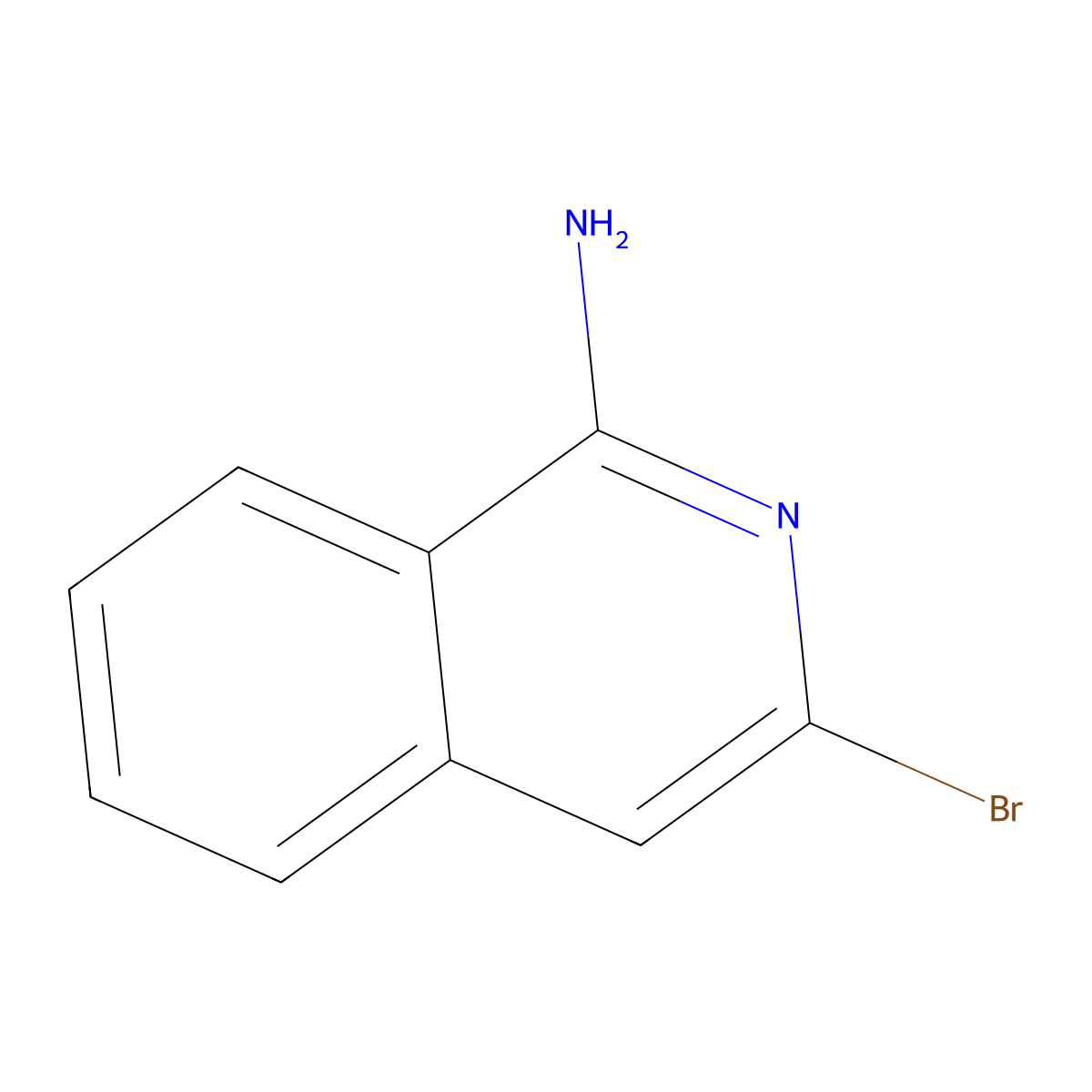 3-Bromoisoquinolin-1-amine molecular structure, CAS 40073-36-7