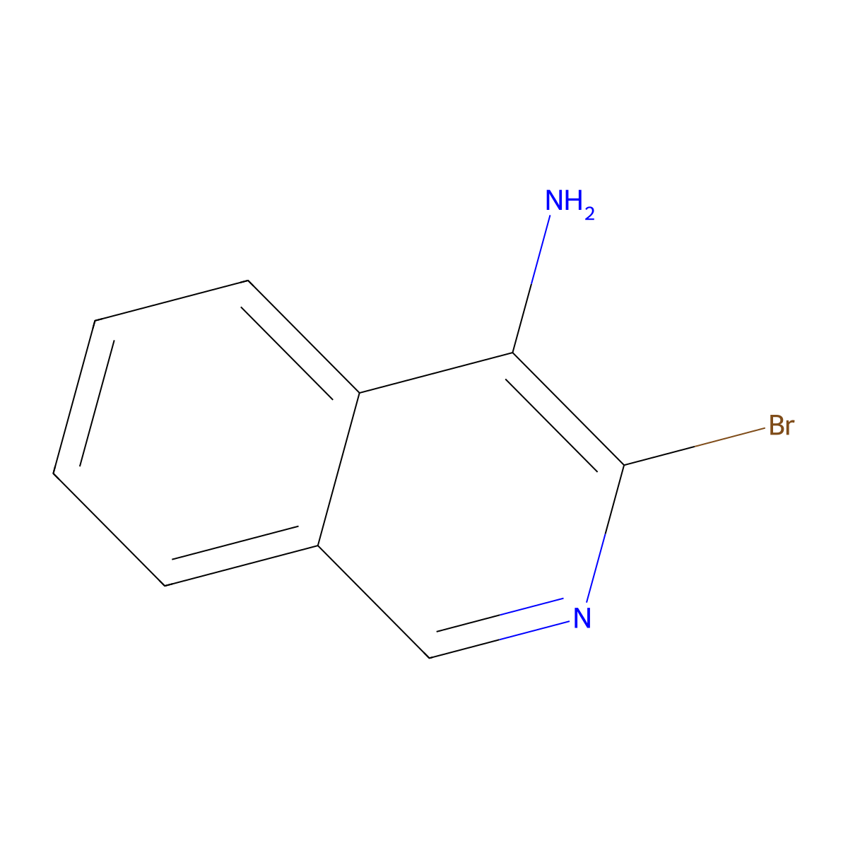 3-Bromoisoquinolin-4-amine molecular structure, CAS 40073-37-8