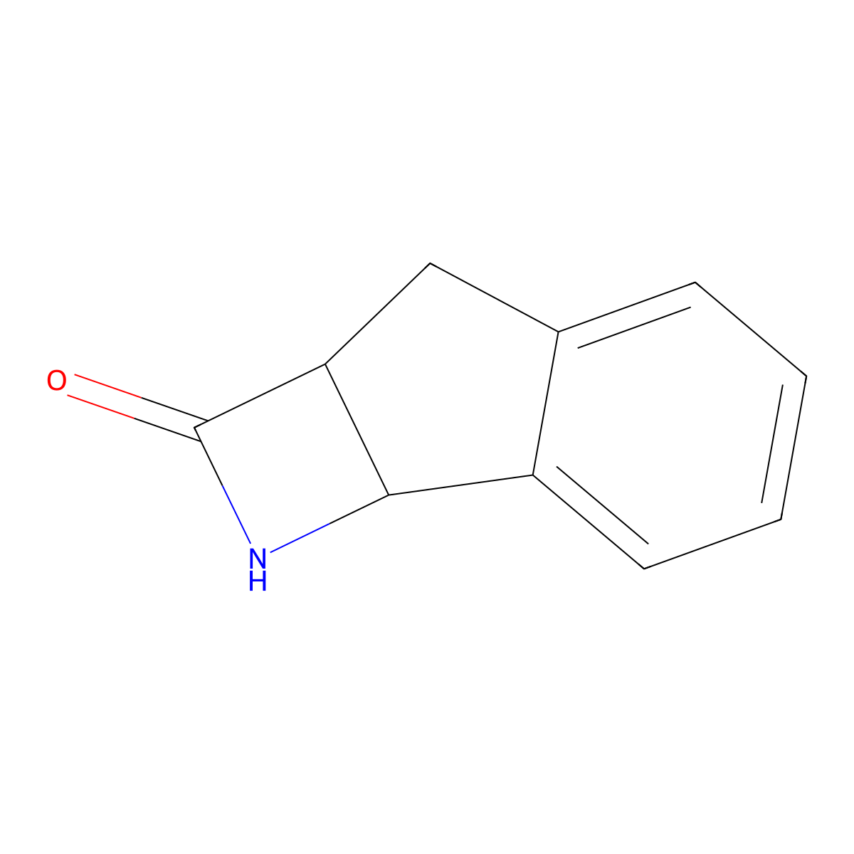 1,2a,3,7b-Tetrahydroindeno[1,2-b]azet-2-one molecular structure, CAS 40073-45-8