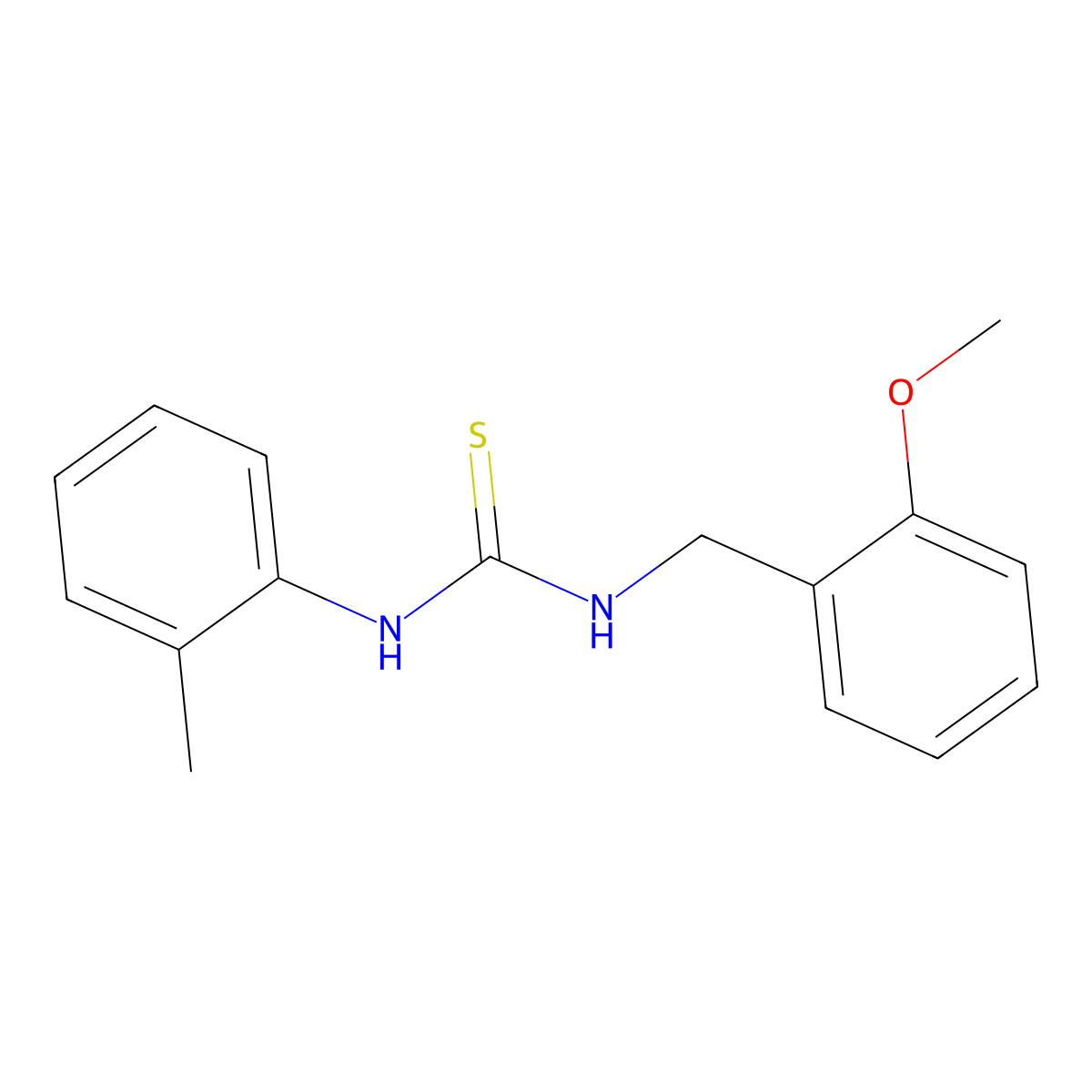 1-[(2-Methoxyphenyl)methyl]-3-(2-methylphenyl)thiourea molecular structure, CAS 400736-70-1