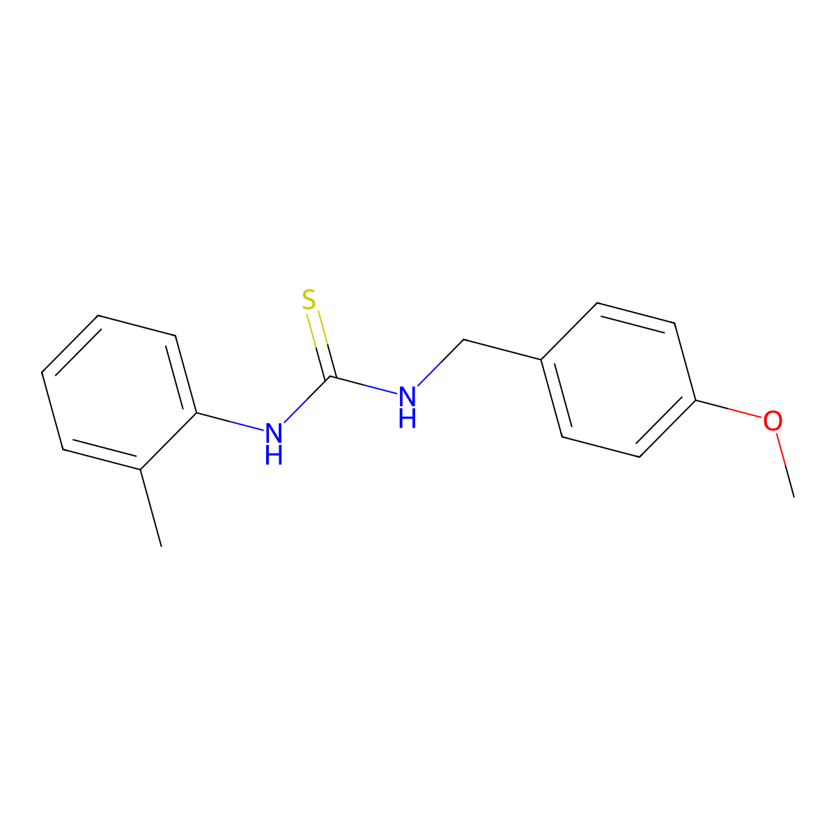 1-[(4-Methoxyphenyl)methyl]-3-(2-methylphenyl)thiourea molecular structure, CAS 400736-72-3