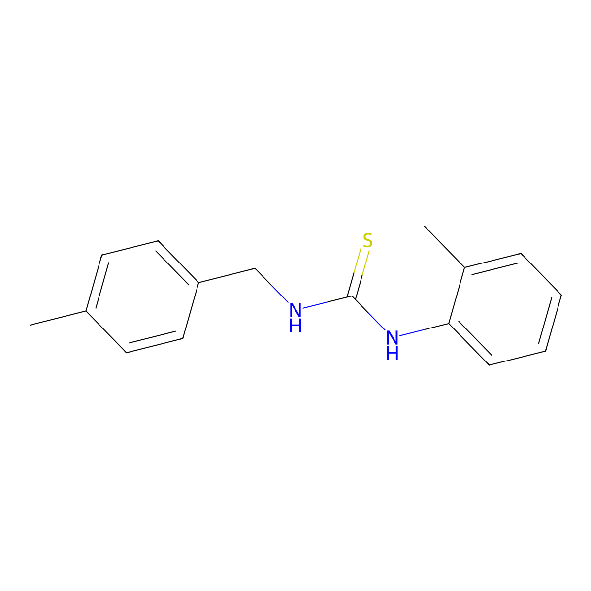 N-(4-methylbenzyl)-N'-(2-methylphenyl)thiourea molecular structure, CAS 400736-76-7