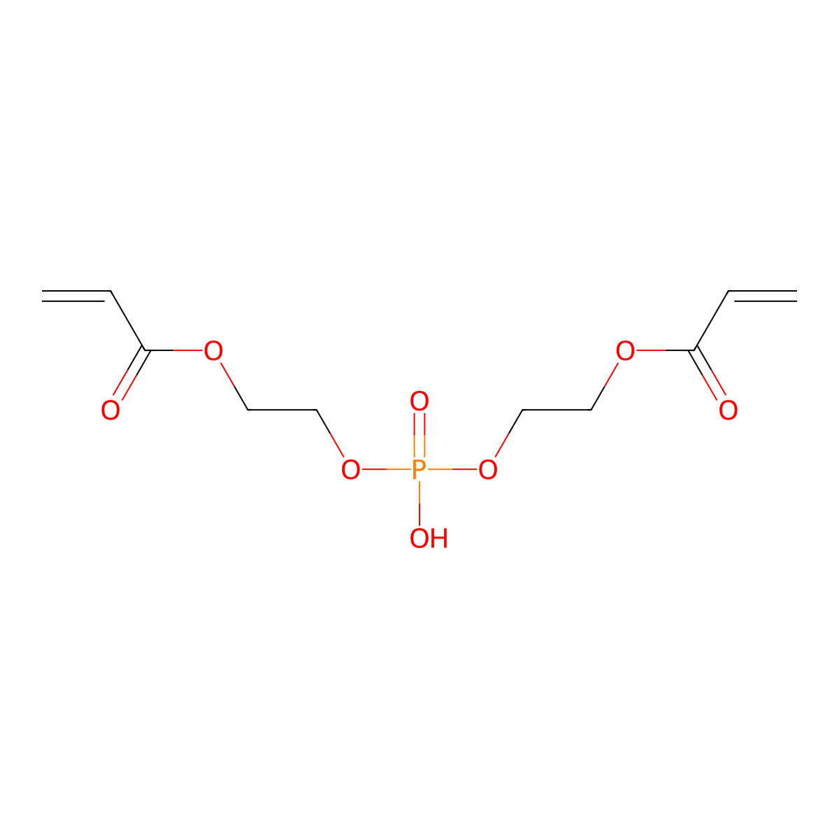 2-Propenoic acid, 1,1'-[phosphinicobis(oxy-2,1-ethanediyl)] ester molecular structure, CAS 40074-34-8