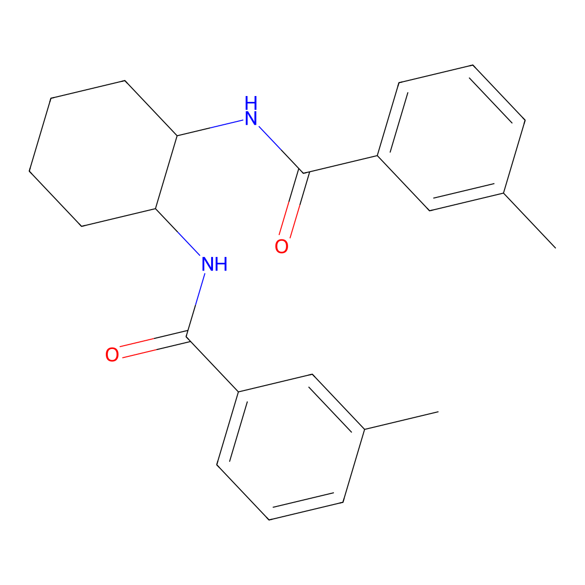 3-methyl-N-[2-[(3-methylbenzoyl)amino]cyclohexyl]benzamide molecular structure, CAS 400740-89-8