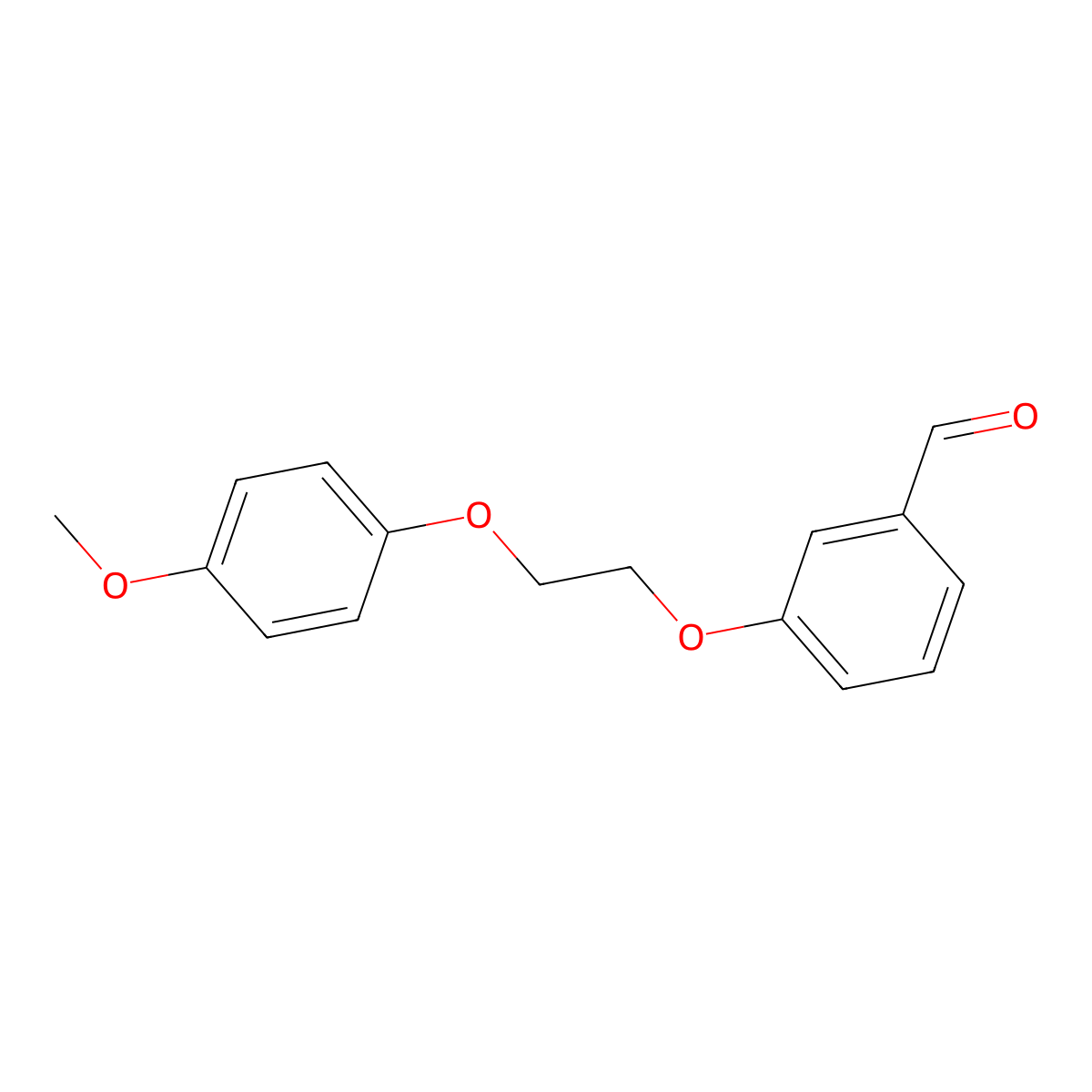 3-[2-(4-Methoxyphenoxy)ethoxy]benzaldehyde molecular structure, CAS 400741-50-6