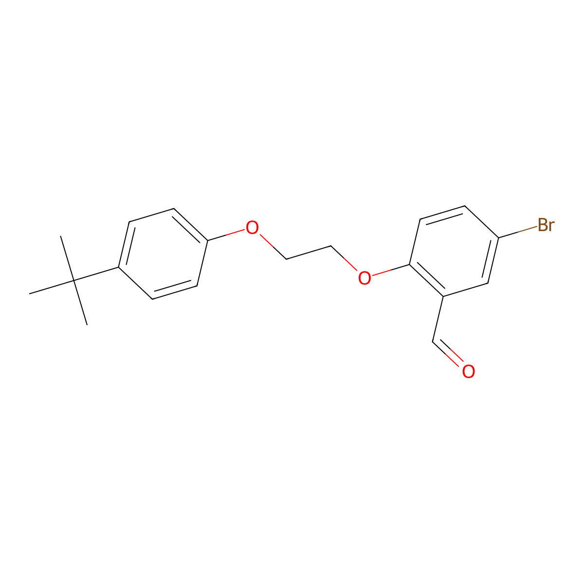 5-Bromo-2-[2-(4-tert-butylphenoxy)ethoxy]benzaldehyde molecular structure, CAS 400741-55-1