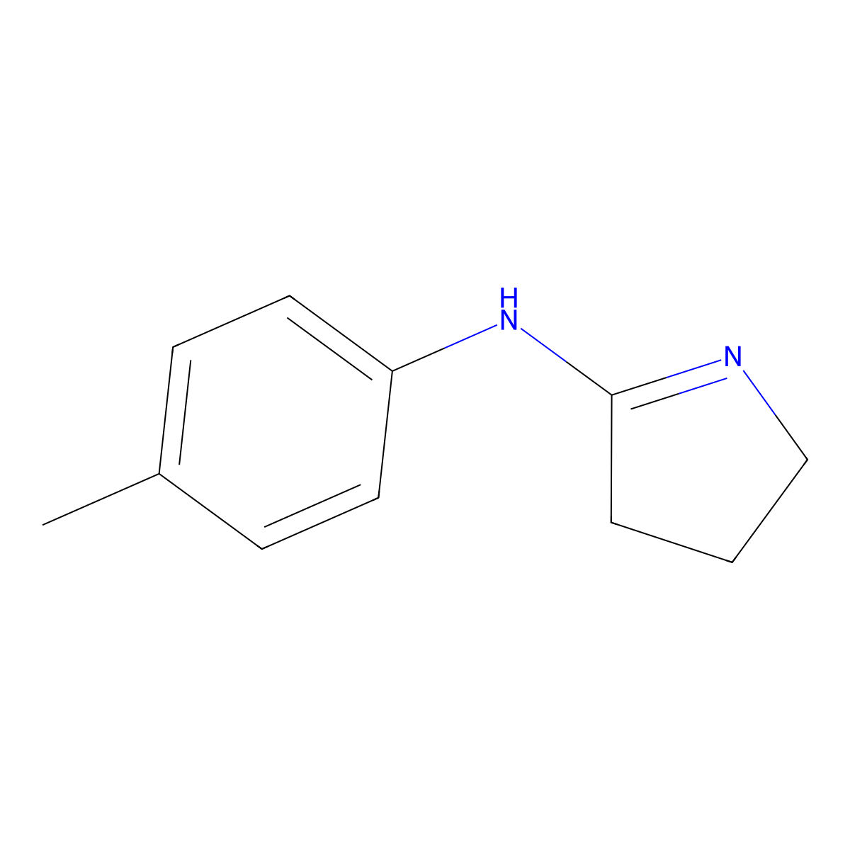 (4,5-Dihydro-3H-pyrrol-2-yl)-p-tolyl-amine molecular structure, CAS 400742-46-3