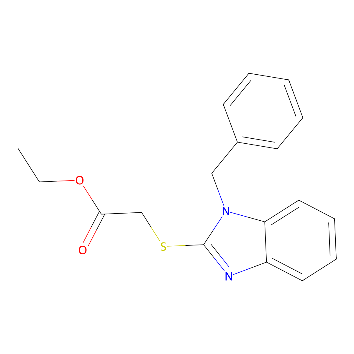 ethyl [(1-benzyl-1H-benzimidazol-2-yl)sulfanyl]acetate molecular structure, CAS 400742-86-1