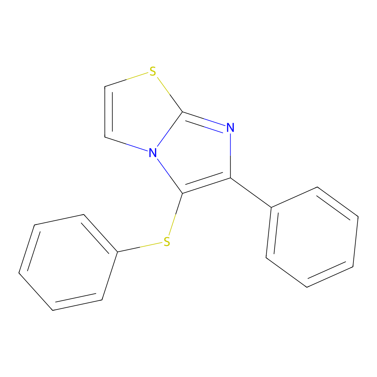 6-Phenyl-5-(phenylthio)imidazo[2,1-b]thiazole molecular structure, CAS 400743-32-0