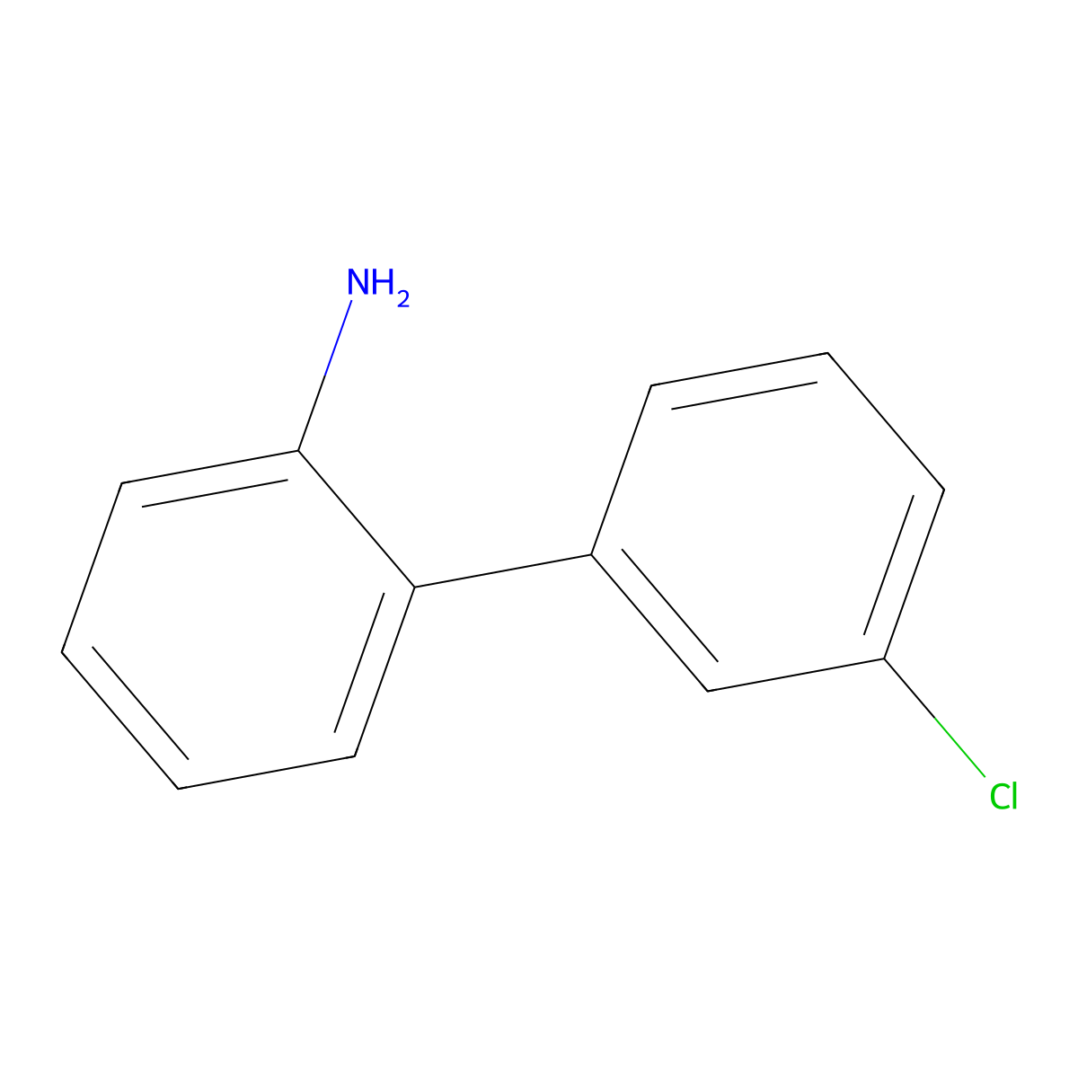3'-Chloro-biphenyl-2-ylamine molecular structure, CAS 400743-82-0