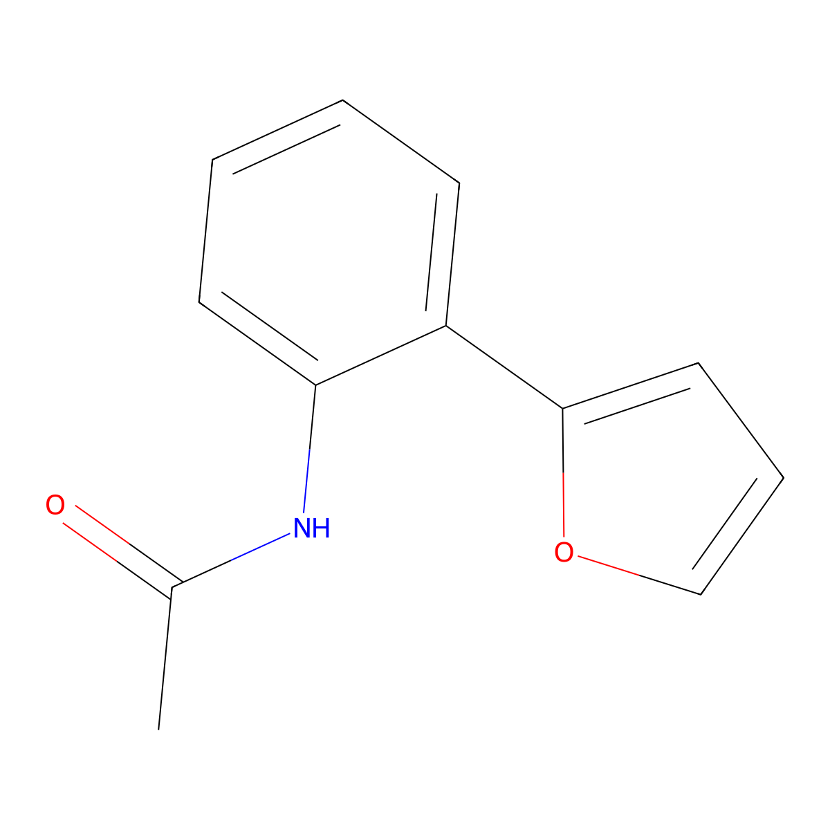 N-[2-(furan-2-yl)phenyl]acetamide molecular structure, CAS 400744-13-0