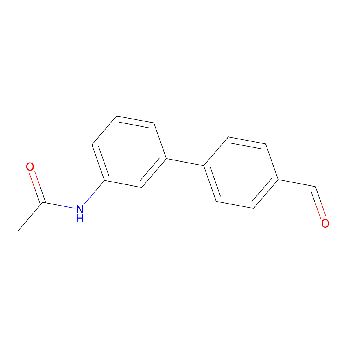 N-(4'-Formyl[1,1'-biphenyl]-3-yl)acetamide molecular structure, CAS 400744-75-4