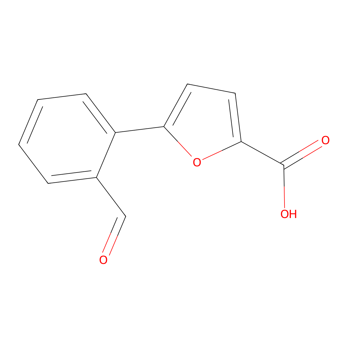 5-(2-Formylphenyl)furan-2-carboxylic acid molecular structure, CAS 400744-92-5
