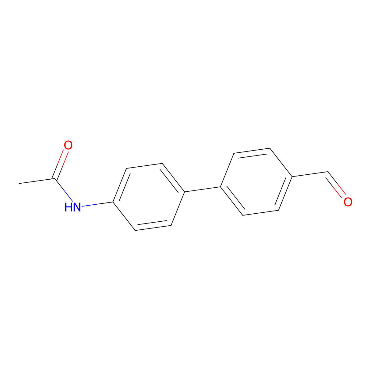 N-(4'-Formyl[1,1'-biphenyl]-4-yl)acetamide molecular structure, CAS 400744-95-8