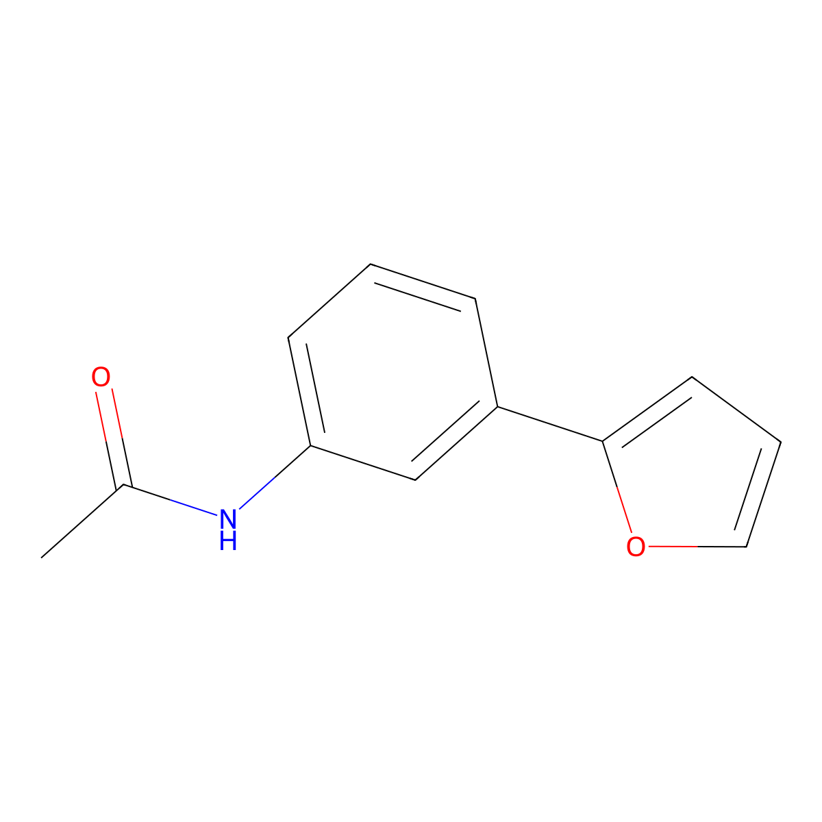 N-[3-(furan-2-yl)phenyl]acetamide molecular structure, CAS 400745-80-4