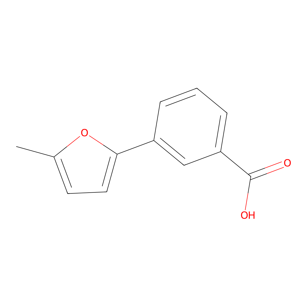 3-(5-methyl-2-furyl)benzoic Acid molecular structure, CAS 400746-01-2