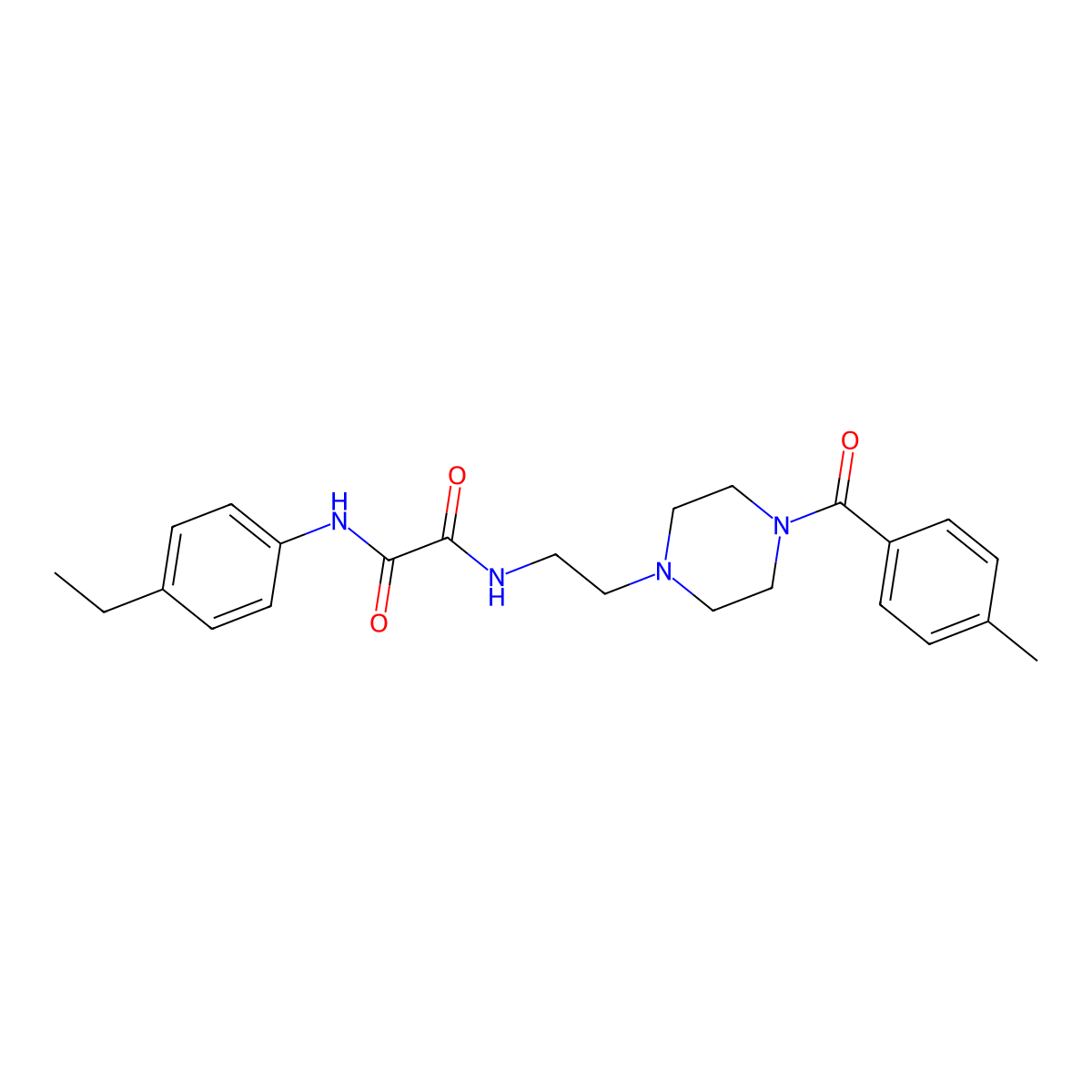 N1-(4-Ethylphenyl)-N2-[2-[4-(4-methylbenzoyl)-1-piperazinyl]ethyl]ethanediamide molecular structure, CAS 400746-05-6